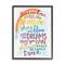 Stupell Industries Somewhere Over the Rainbow With Rainbow in Black Frame Wall Art